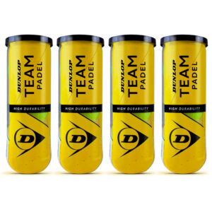 Dunlop Team Pressurised Padel Balls - 1 Dozen
