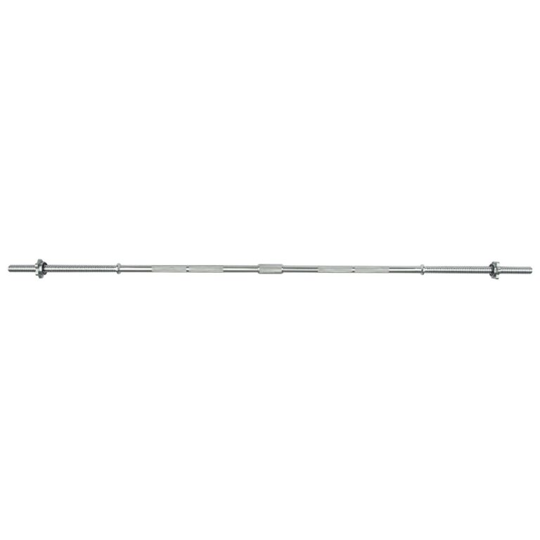 Viavito 5ft Standard Chrome Barbell Bar with Spinlock Collars