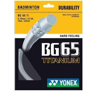 Yonex BG 65 TI Badminton Racket String - 10M SET