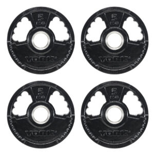 York 4 x 5kg G2 Rubber Thin Line Olympic Weight Plates