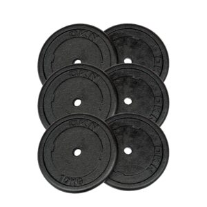 DKN 6 x 10kg Cast Iron Standard Weight Plates