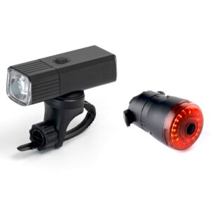 Viavito USB Rechargeable 600 Lumens Front and Rear Light Set