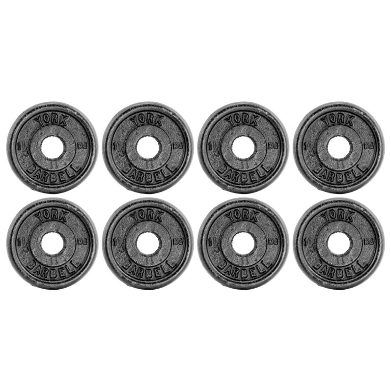 York 8x 1.25kg Black Cast Iron 1Inch Plates
