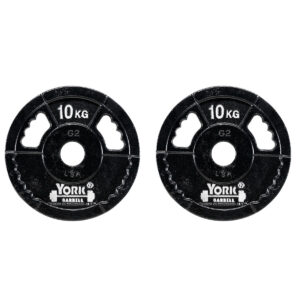 York 2 x 10kg G2 Cast Iron Olympic Weight Plates
