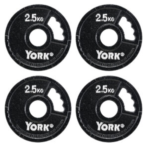 York 4 x 2.5kg G2 Cast Iron Olympic Weight Plates