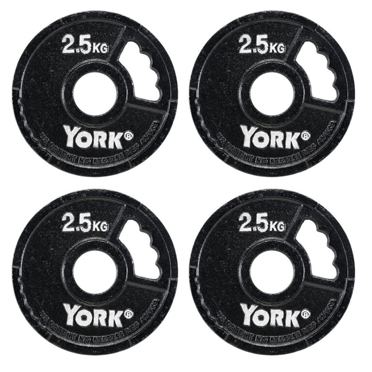 York 4 x 2.5kg G2 Cast Iron Olympic Weight Plates