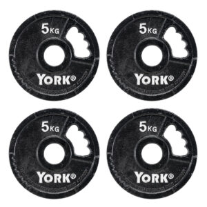 York 4 x 5kg G2 Cast Iron Olympic Weight Plates