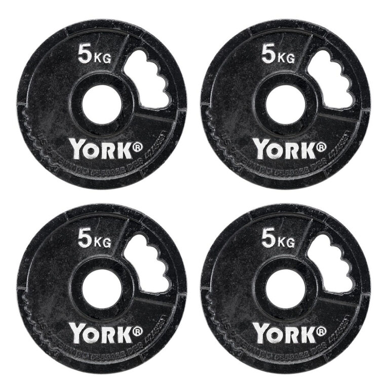 York 4 x 5kg G2 Cast Iron Olympic Weight Plates
